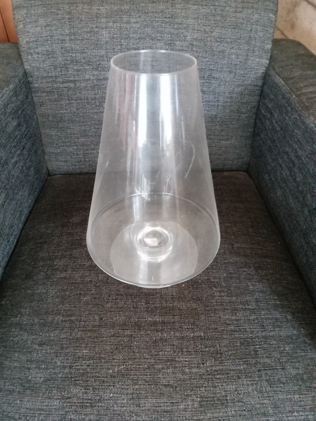 grote glazen stolp, Ophalen, Gebruikt, 20 cm, Met deksel