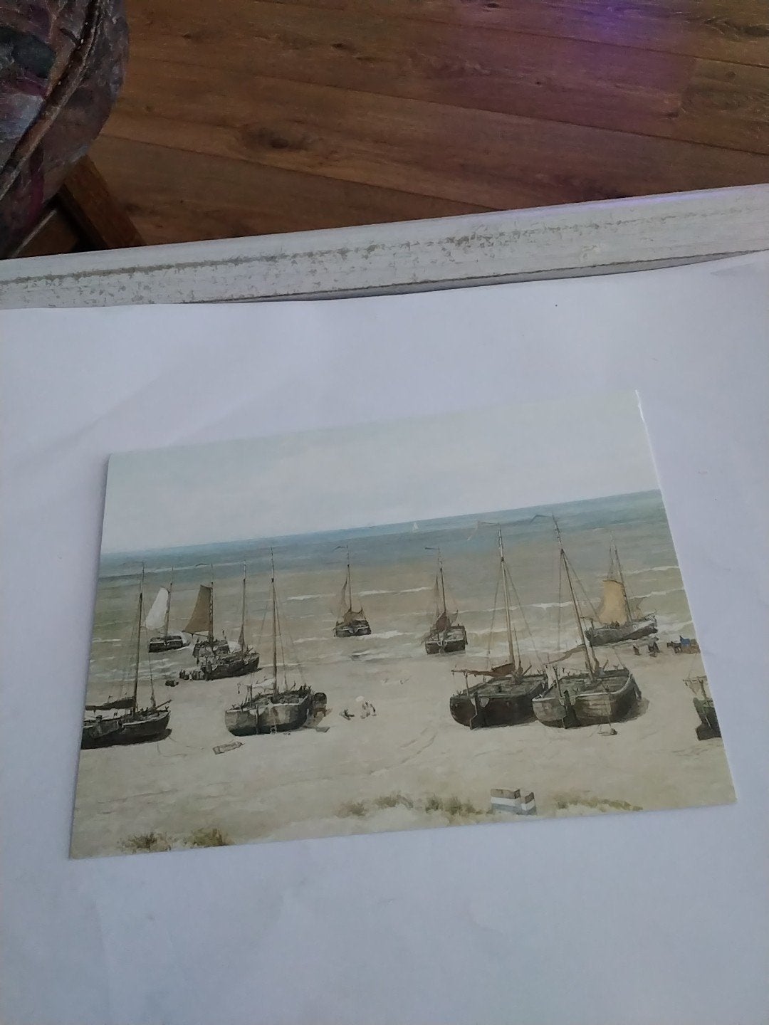 Ansichtkaart Panorama Mesdag - Schepen op het strand, Ophalen of Verzenden, 1980 tot heden, Ongelopen