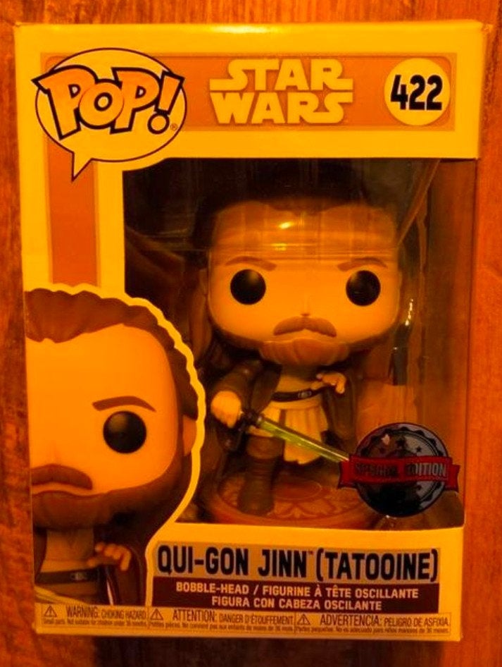422 Qui Gon Jinn Tatooine Special Edition Star Wars Funko, Verzenden, Zo goed als nieuw