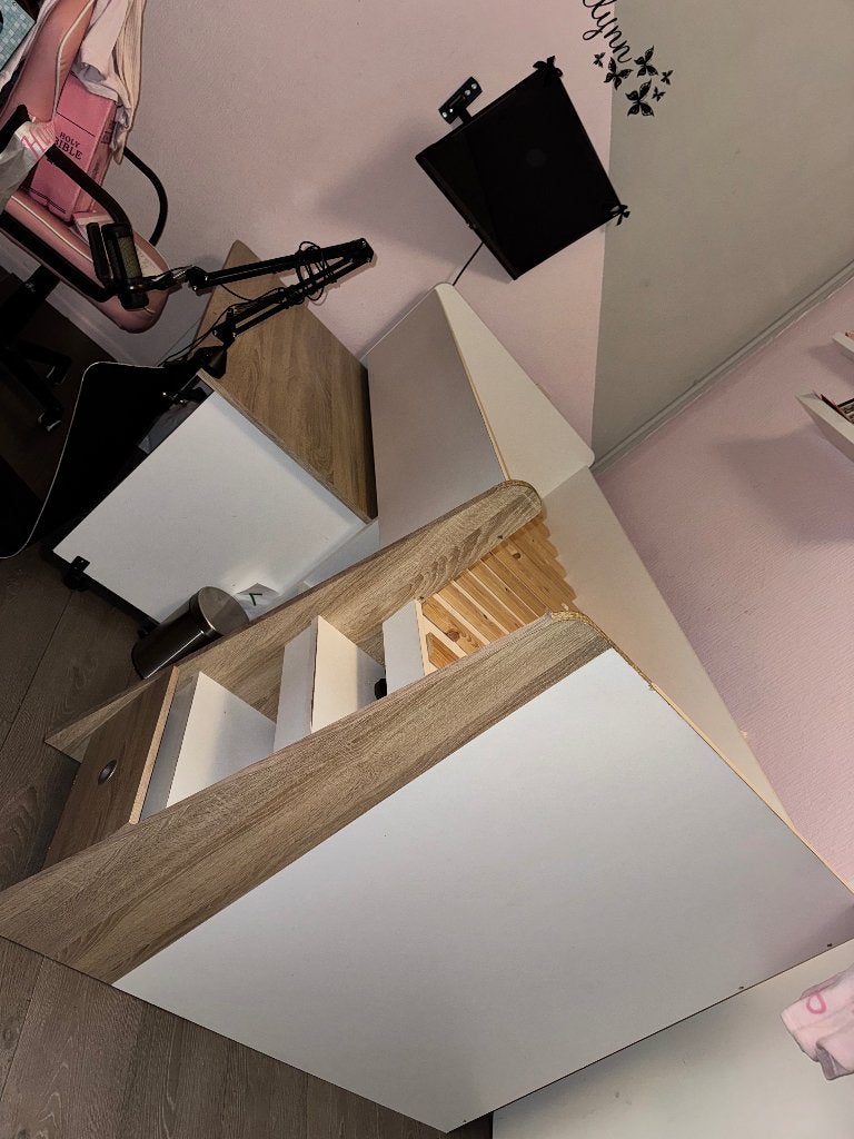 Hoogslaper met bureau, Ophalen, Gebruikt, Halfhoogslaper