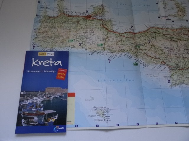anwb extra reisgids Kreta + de grote wegenkaart, Europa, Ophalen of Verzenden, Zo goed als nieuw, Reisgids of -boek