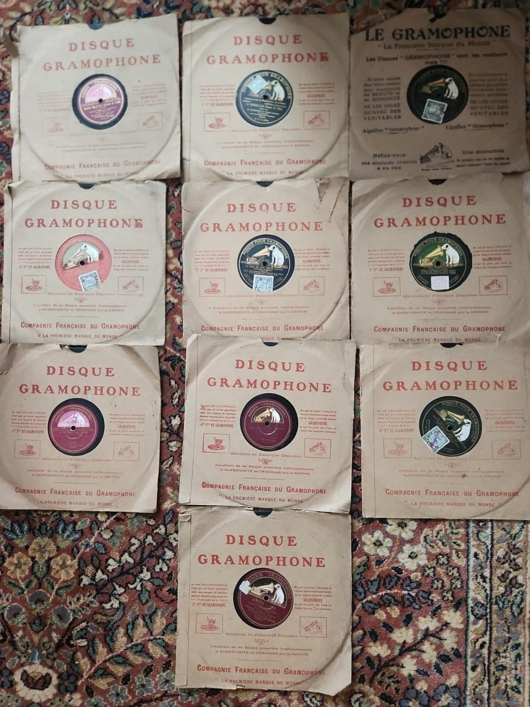 Collectie antieke 78 toeren platen pathe, Colum, Gebruikt, 10 inch, Overige genres, Ophalen of Verzenden