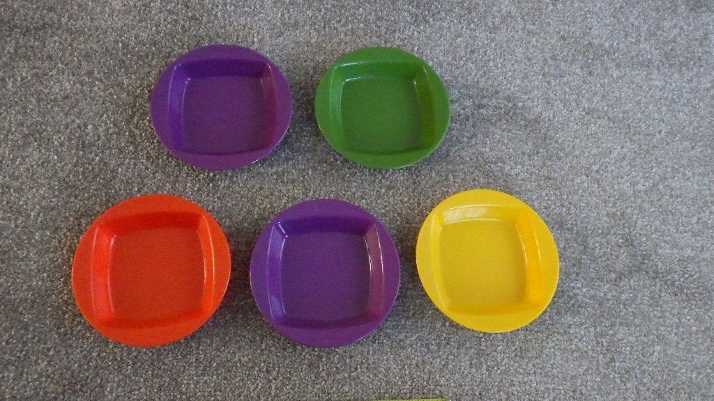 mooie kleine gekleurde schaaltjes (jaren '70), Ophalen of Verzenden, Overige typen