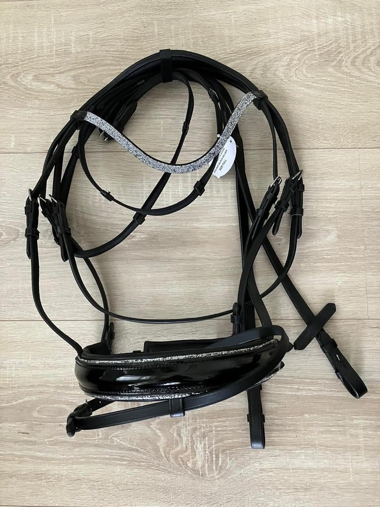 Nwe Profi-Rider hoofdstel lak neusriem en anatomisch kopstuk, Dieren en Toebehoren, Ophalen of Verzenden, Nieuw