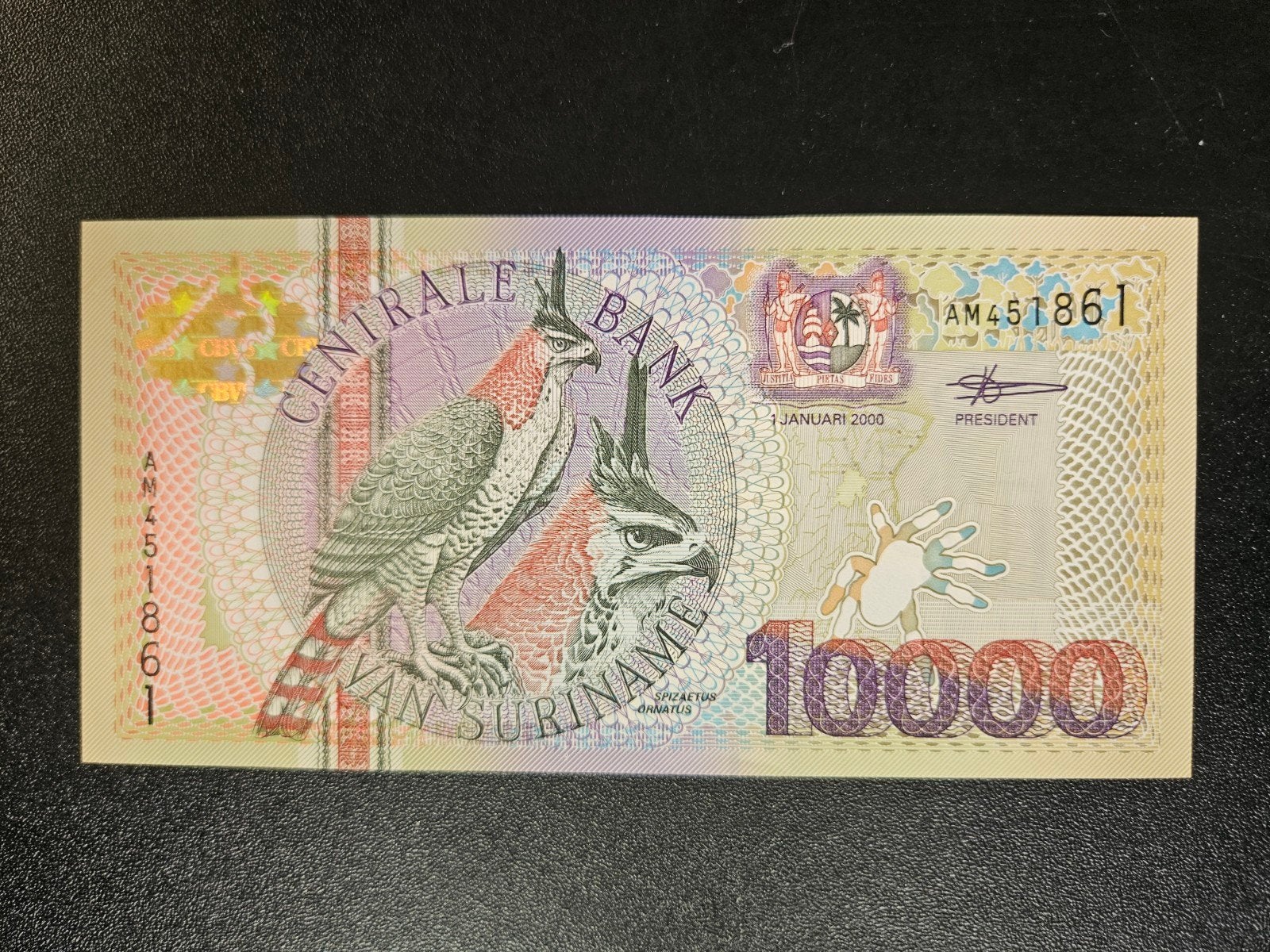 Suriname pick 153 2000 goud UNC, Ophalen of Verzenden, Zuid-Amerika, Los biljet