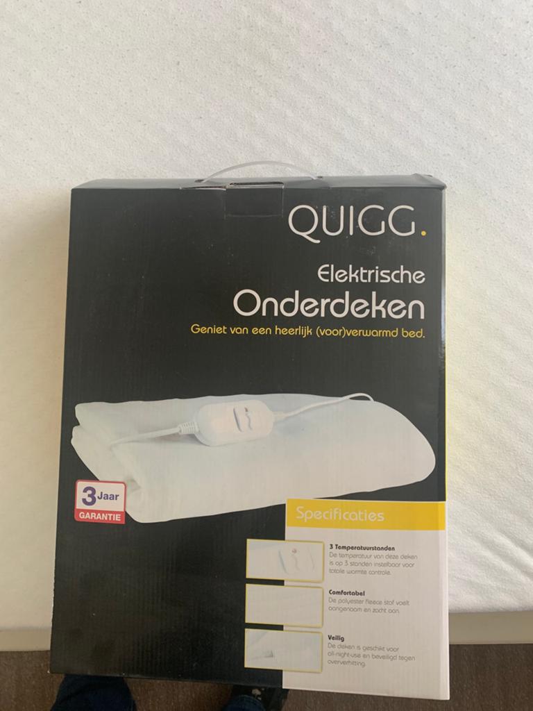 1 persoons elektrische deken, Ophalen, Eenpersoons, Wit, Nieuw