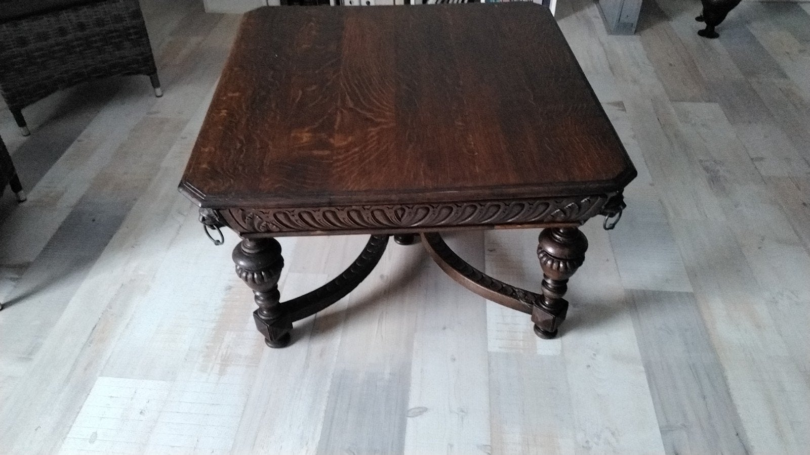 Antieke salontafel., Ophalen, 50 tot 100 cm, 50 tot 100 cm, Zo goed als nieuw