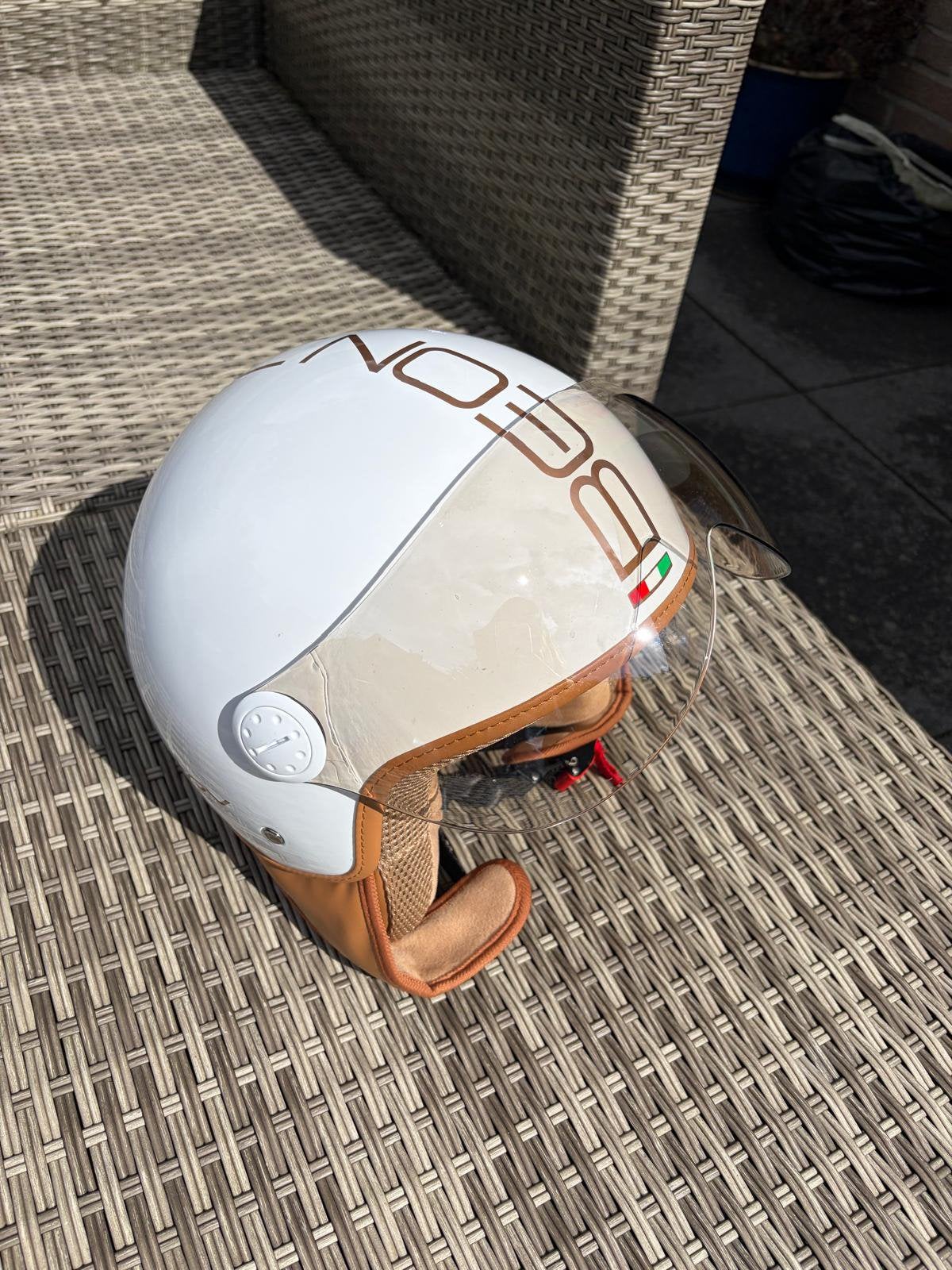 Beon scooterhelm wit maat S, Ophalen of Verzenden, Zo goed als nieuw