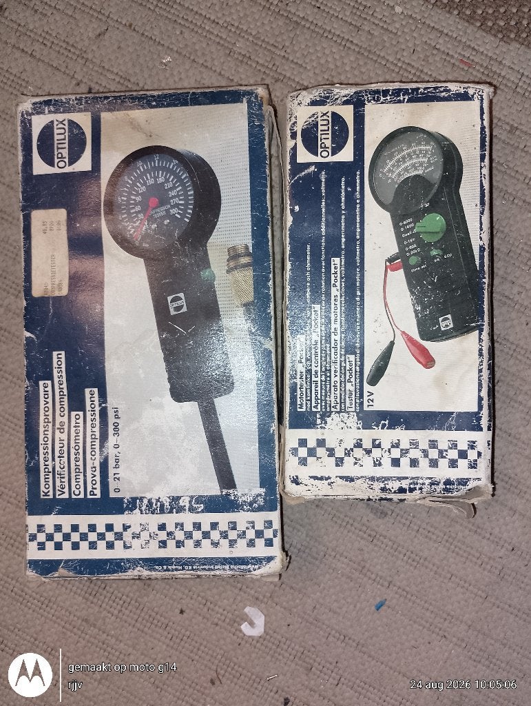 Optilux compressietester en motortester set, Ophalen of Verzenden, Gebruikt