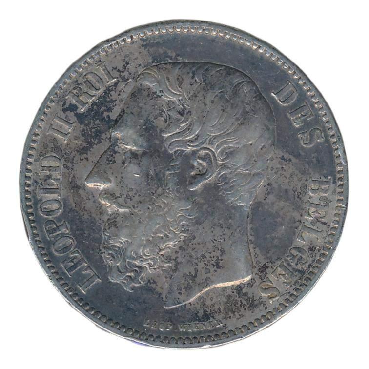 België 5 Francs 1872, Ophalen of Verzenden, België, Losse munt, Zilver