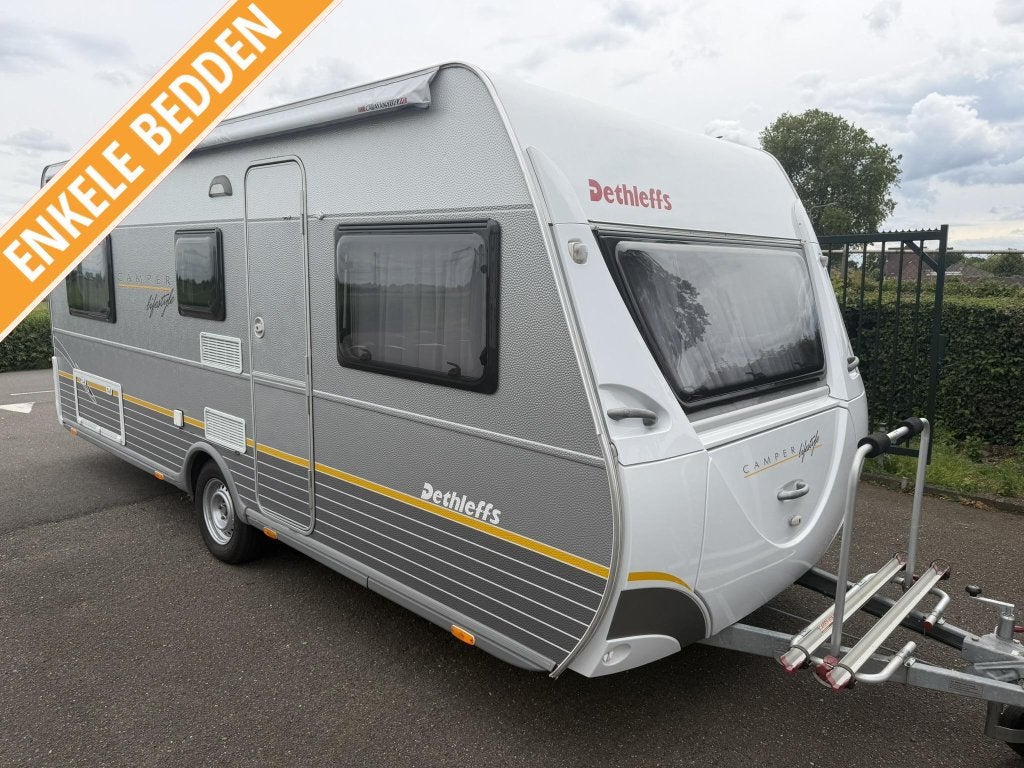 Dethleffs 510 V - Enkele bedden - Mover - Luifel, Caravans en Kamperen, Caravans, Rondzit, Bedrijf, 5 tot 6 meter, Overige typen