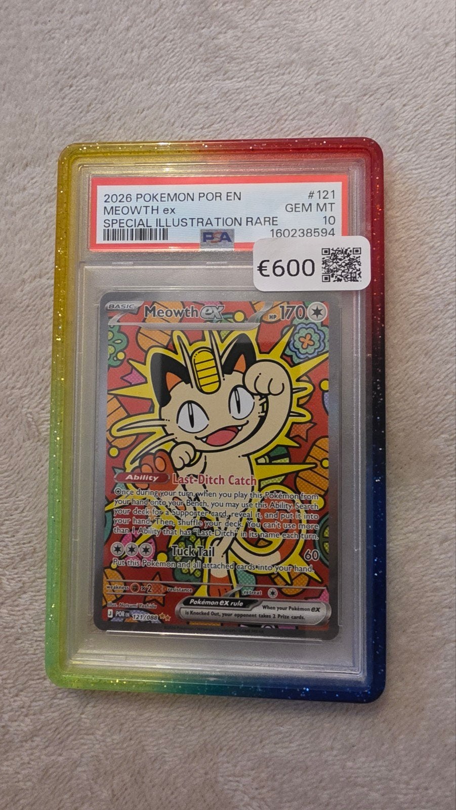 Pokemon Meowth ex #121 PSA 10 Perfect Order, Ophalen of Verzenden
