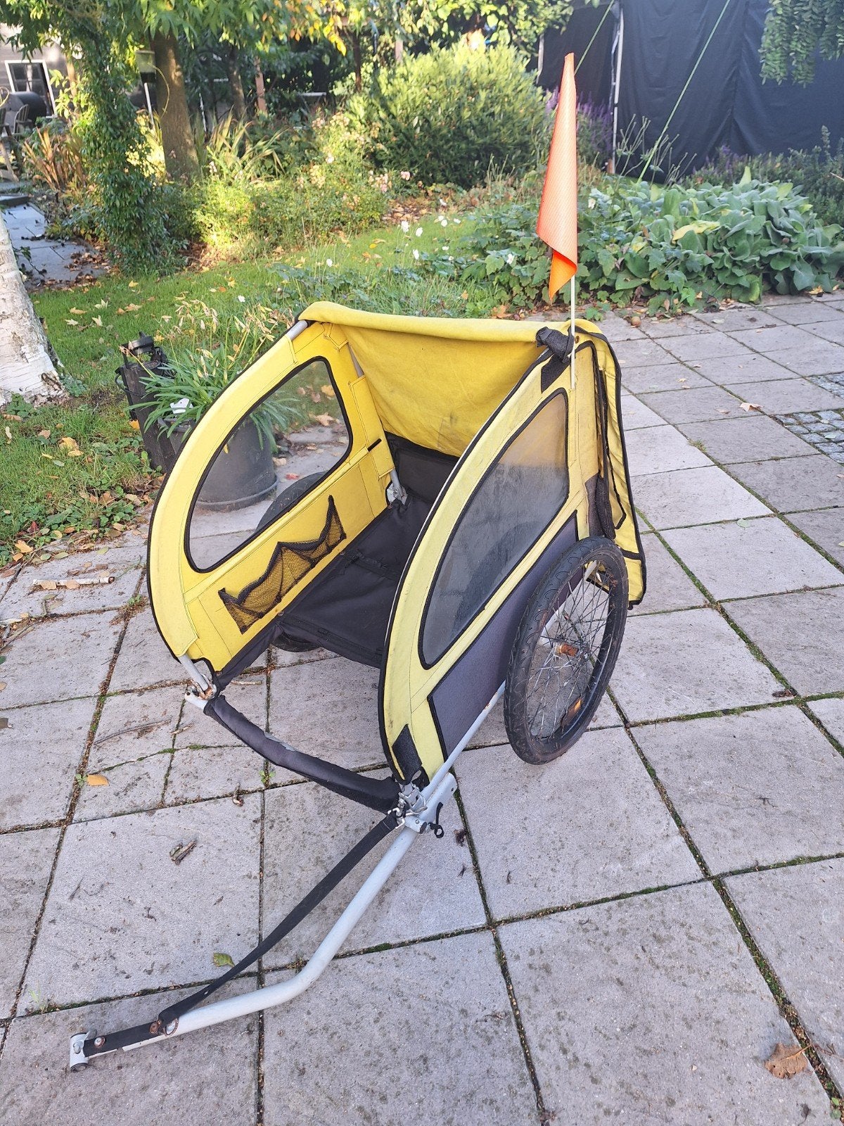 Hondenfietskar M-Wave - met 1 lekke band, Ophalen, Gebruikt, Hondenkar, M-Wave