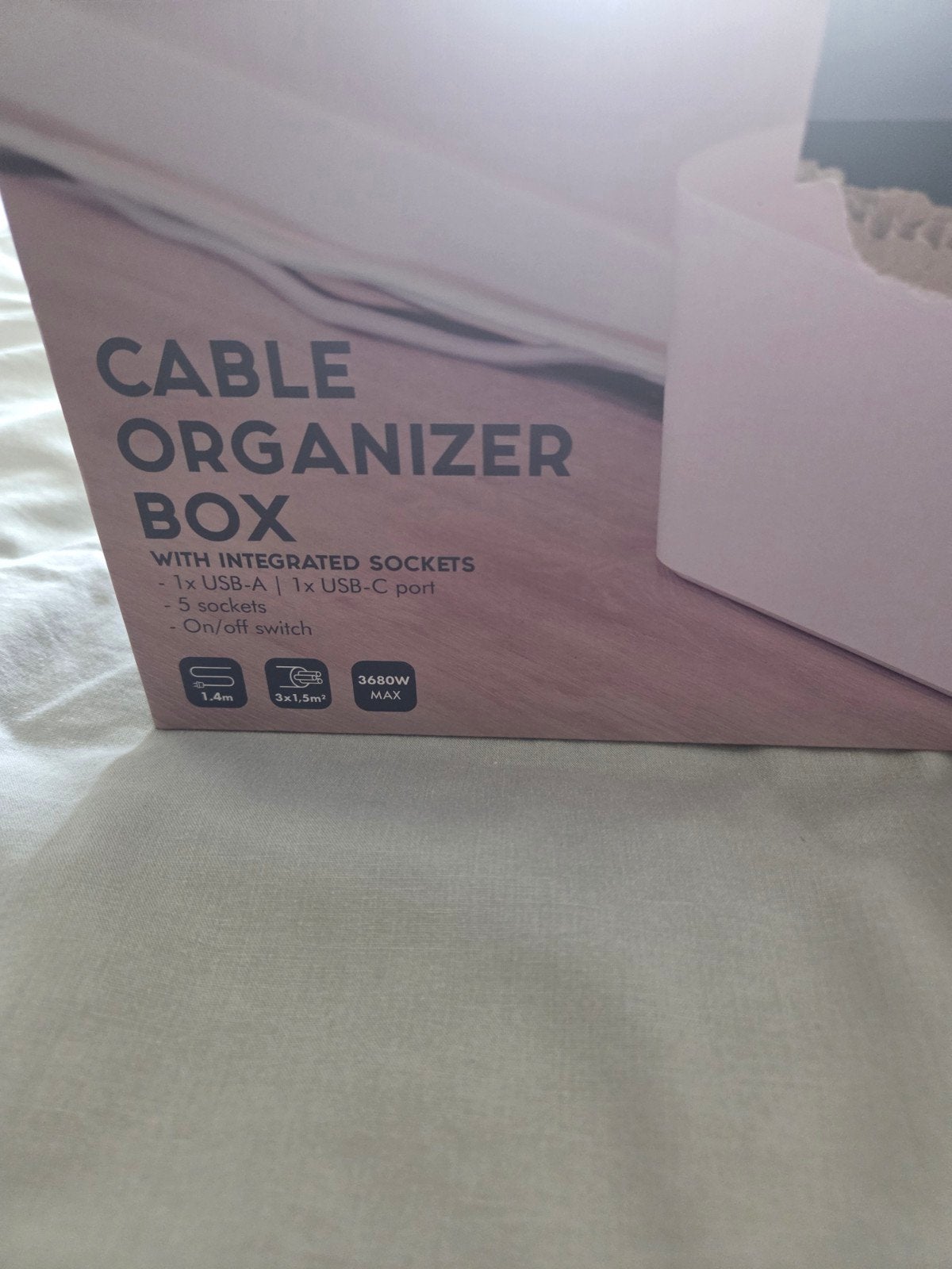 Kabel Organizer Box met Geïntegreerde Stopcontacten, Ophalen of Verzenden, Nieuw