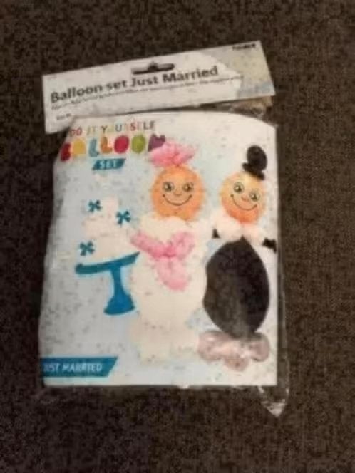 NIEUW!! Folat DIY ballonnen set bruid en bruidegom €4,99, Hobby en Vrije tijd, Feestartikelen, Ophalen of Verzenden, Nieuw, Versiering