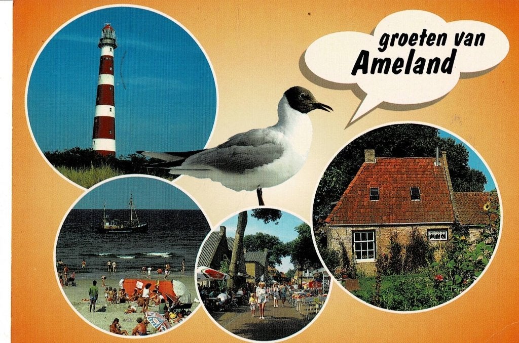 Ameland, Ophalen of Verzenden, 1940 tot 1960, Gelopen, Waddeneilanden