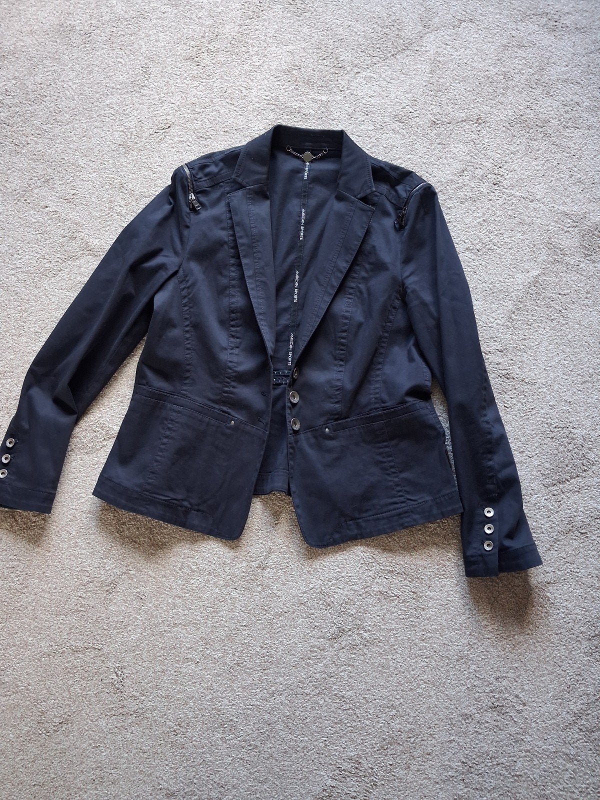 Marc Cain Sports blazer  N6 maat 44 Midnigt blue, Kleding | Dames, Ophalen of Verzenden, Zo goed als nieuw, Maat 42/44 (L), Blauw