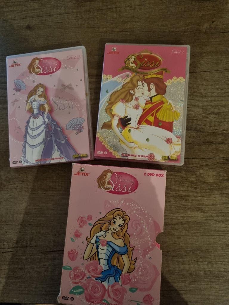 Box met 2 DVD's Princess Sissi, Alle leeftijden, Ophalen of Verzenden, Gebruikt, Tekenfilm