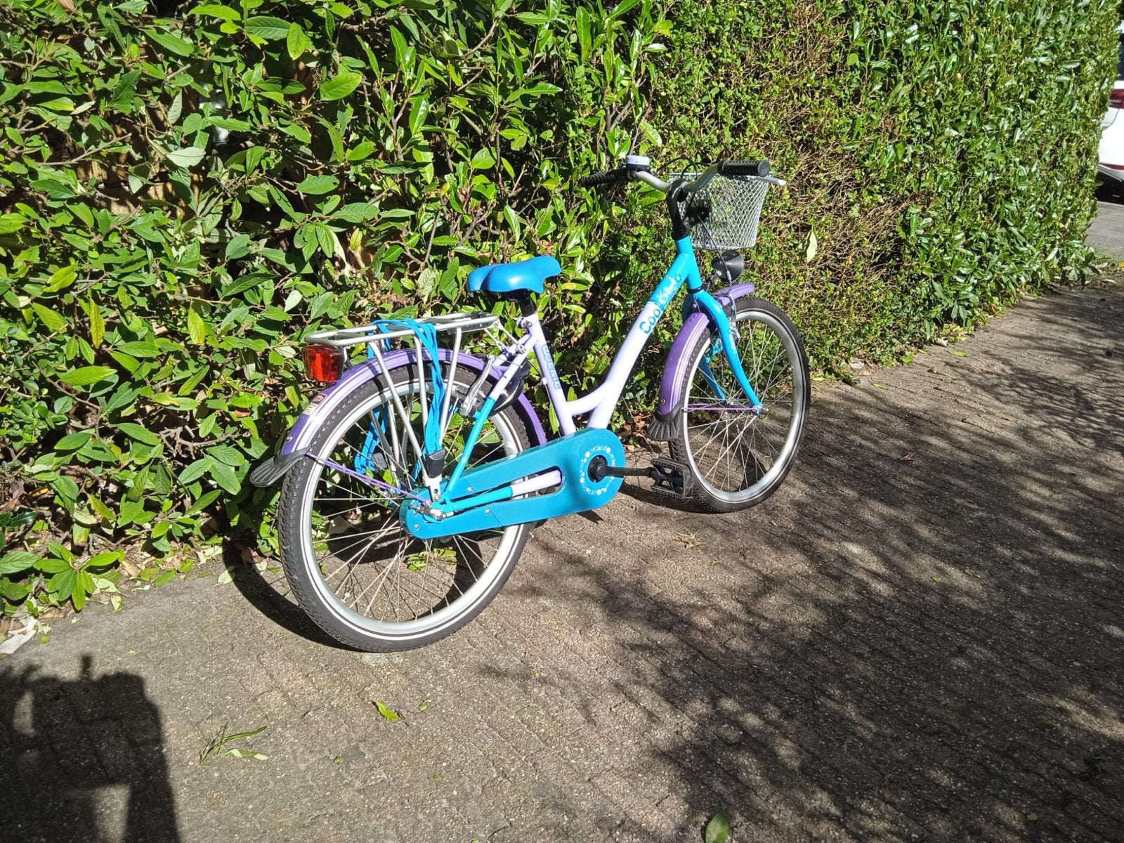 Kinderfiets  - Blauw/Paars Als Nieuw!!!, Fietsen en Brommers, Ophalen, Terugtraprem, 20 inch, Handrem