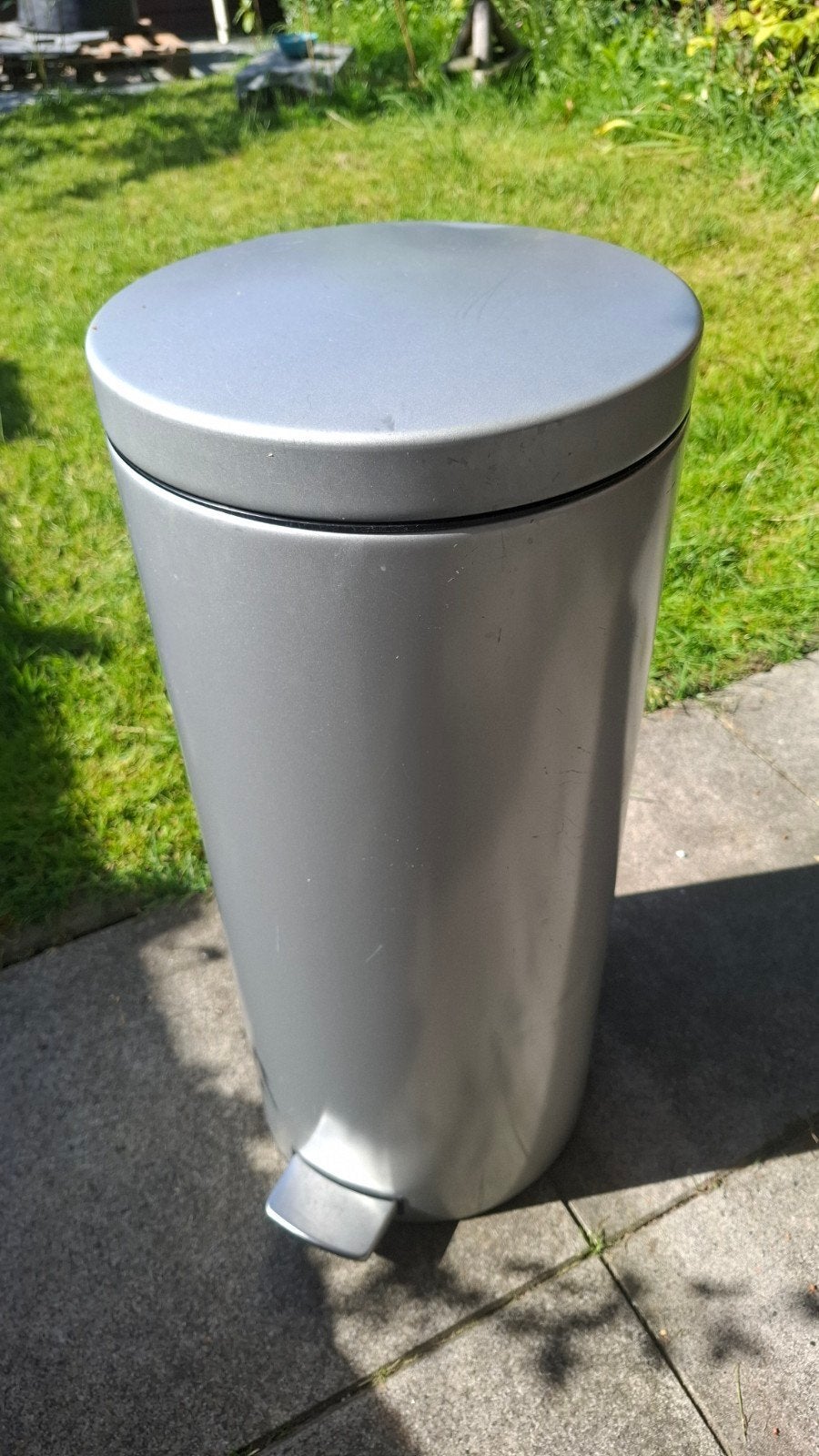 Brabantia pedaalemmer - 23-30 liter - metallic-grijs, Huis en Inrichting, Ophalen, 50 – 75, Gebruikt, Met pedaal