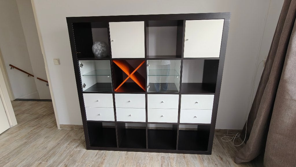 Expedit / Kallax open kast met lades, Ophalen, Gebruikt, 100 tot 150 cm, 5 laden of meer