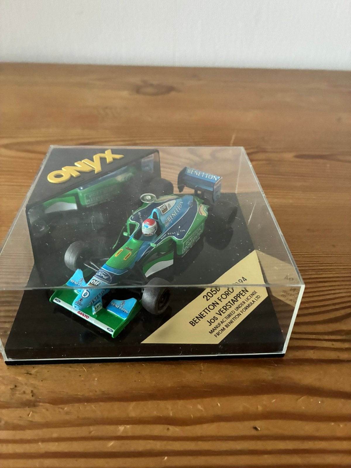 Jos Verstappen Benetton Ford B194 modelauto Onyx, Hobby en Vrije tijd, Overige merken, Gebruikt, Auto, 1:32 tot 1:50
