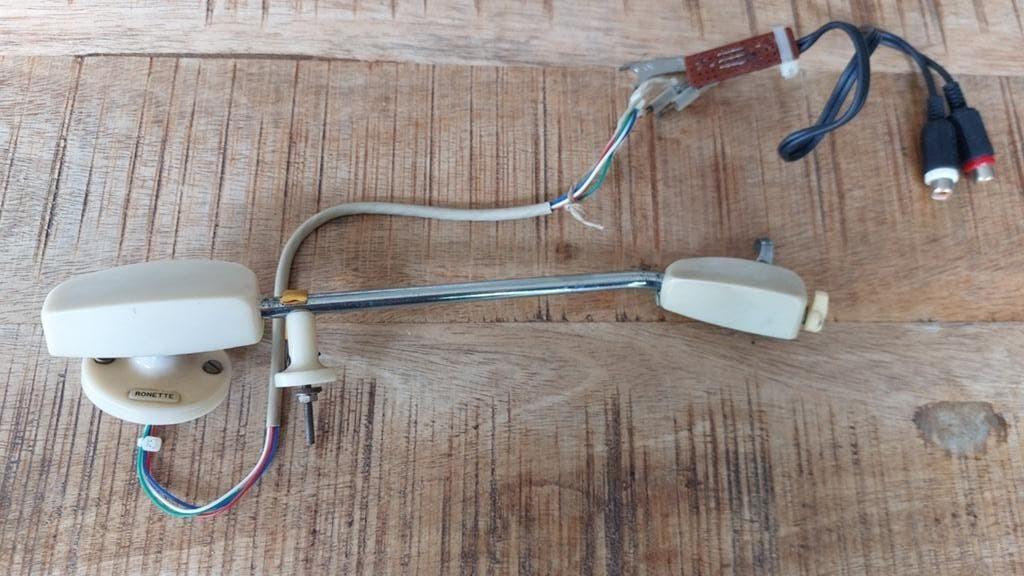Vintage Ronette grammofoon arm met Ronette kristalelement, Ophalen of Verzenden