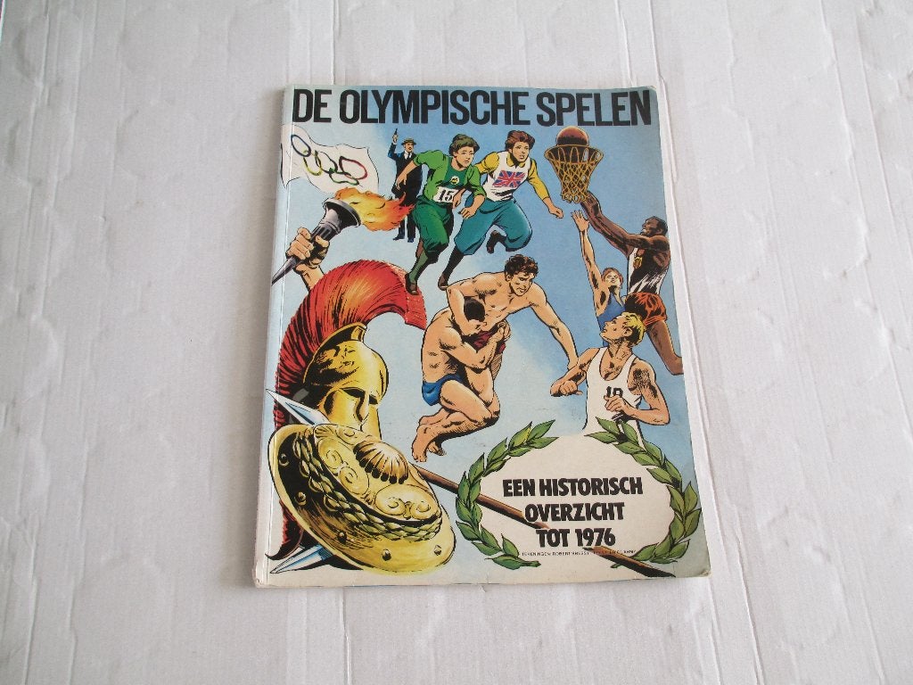 de olympische spelen - een historisch overzicht tot 1976, Eén stripboek, Ophalen of Verzenden, Gelezen