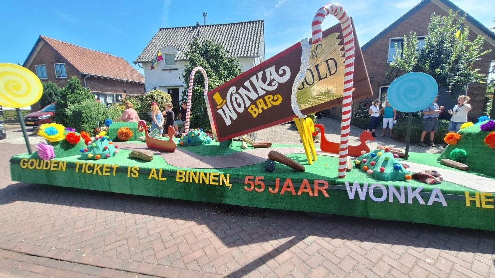 Wonka Bar, snoepbootjes en 4x letter W decoratie, Ophalen, Film en tv, Gebruikt, Overige typen
