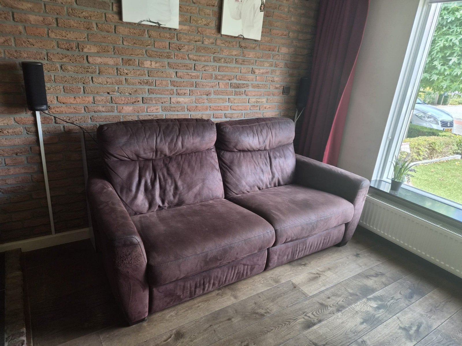 Comfortabele 2-zitsbank met relaxfunctie en USB, Ophalen, Gebruikt, 150 tot 200 cm, Tweepersoons