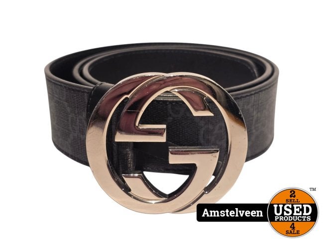 Gucci 411924 Belt with Interlocking G buckle 85/34