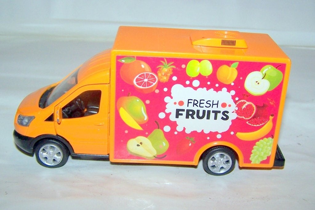 Mooi model Ford Transit Fresh Fruits. Nieuwstaat., Hobby en Vrije tijd, Ophalen of Verzenden, Nieuw, Bus of Vrachtwagen