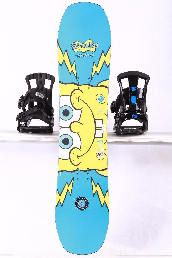 100 kinder snowboard SALOMON SPONGEBOB EL CAPITAN, Ophalen of Verzenden, Gebruikt, Board