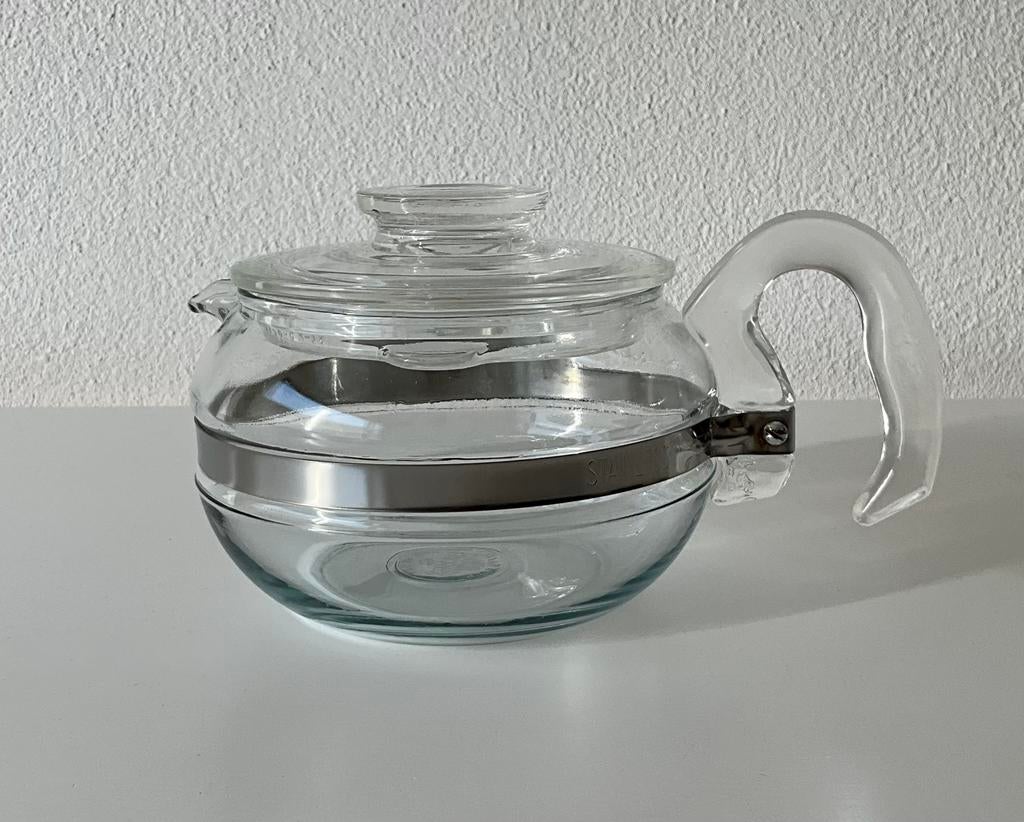 Glazen Pyrex Theepot - Gebruikt, Zeer Goede Staat, Ophalen of Verzenden, Overige merken, Glas, Overige typen
