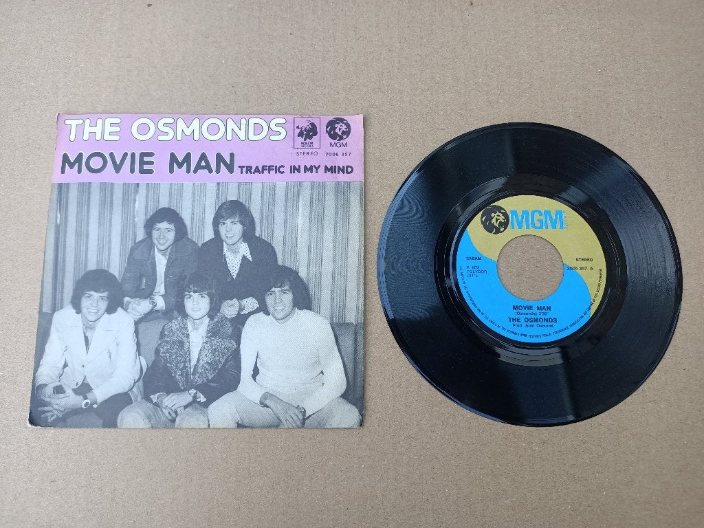Single: The Osmonds - Movie Man (1973), Cd's en Dvd's, Ophalen of Verzenden, Gebruikt, 7 inch, Pop