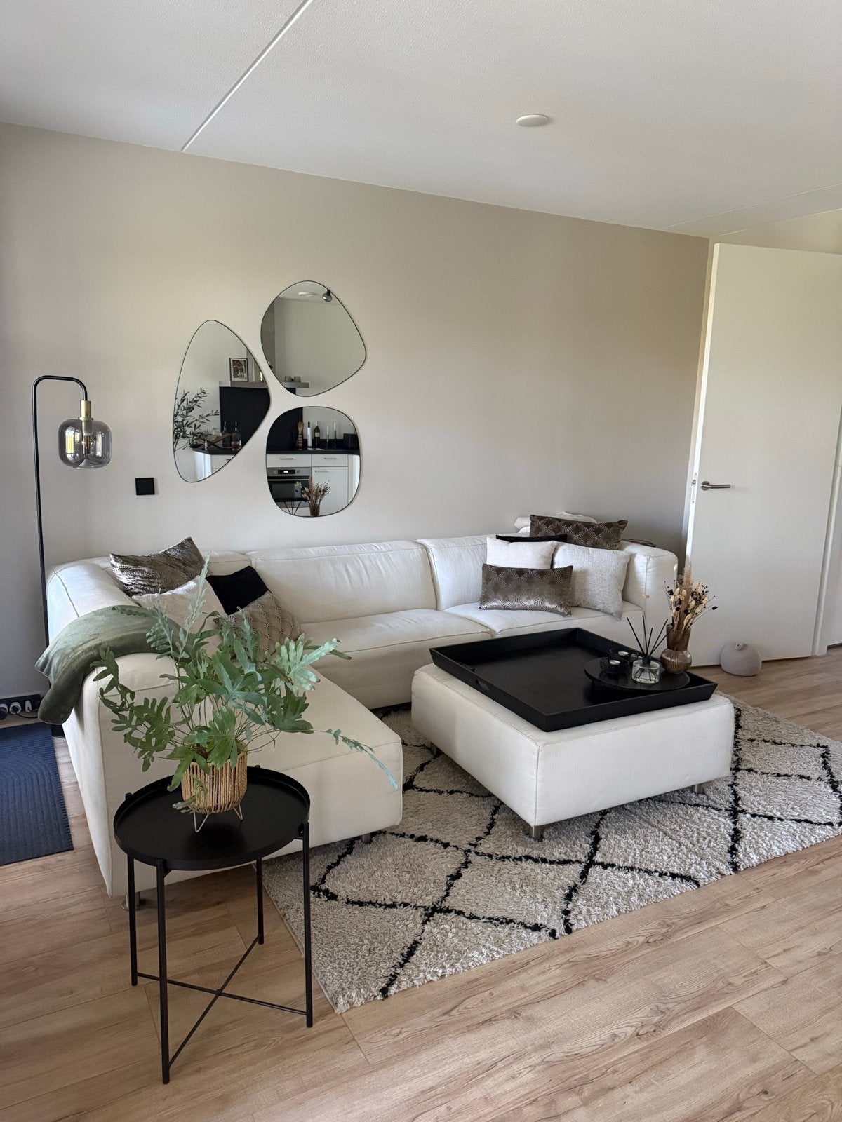 Hocker 90x90x40 cm met dienblad 80x80 cm, Ophalen, Gebruikt, Vierkant, 75 tot 100 cm