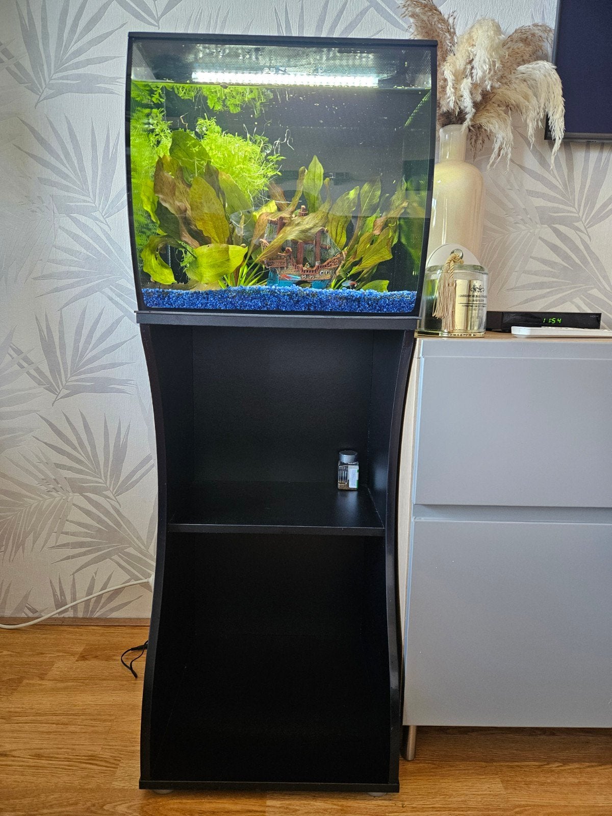 Fluval Flex | 57L | 41 x 39 x 39CM Zwart Aquarium, Dieren en Toebehoren, Ophalen, Pomp, Verlichting of Verwarming, Zo goed als nieuw