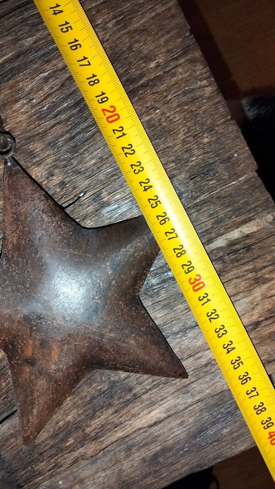 Leuk brocante hanger ster metaal geroest, Ophalen of Verzenden