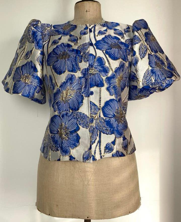 UNIEK vintage blazer jasje maat M 38 40 pofmouw pofmouwen, Kleding | Dames, Jasjes, Kostuums en Pakken, Zo goed als nieuw, Maat 38/40 (M)