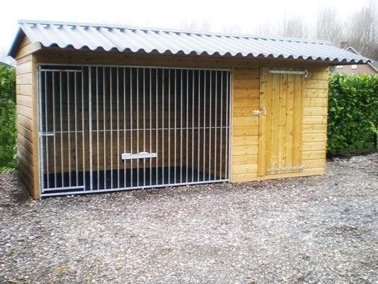 Hondenkennel Herta, met aangebouwd tuinhuis,, Ophalen, Nieuw, 110 cm of meer, 100 cm of meer