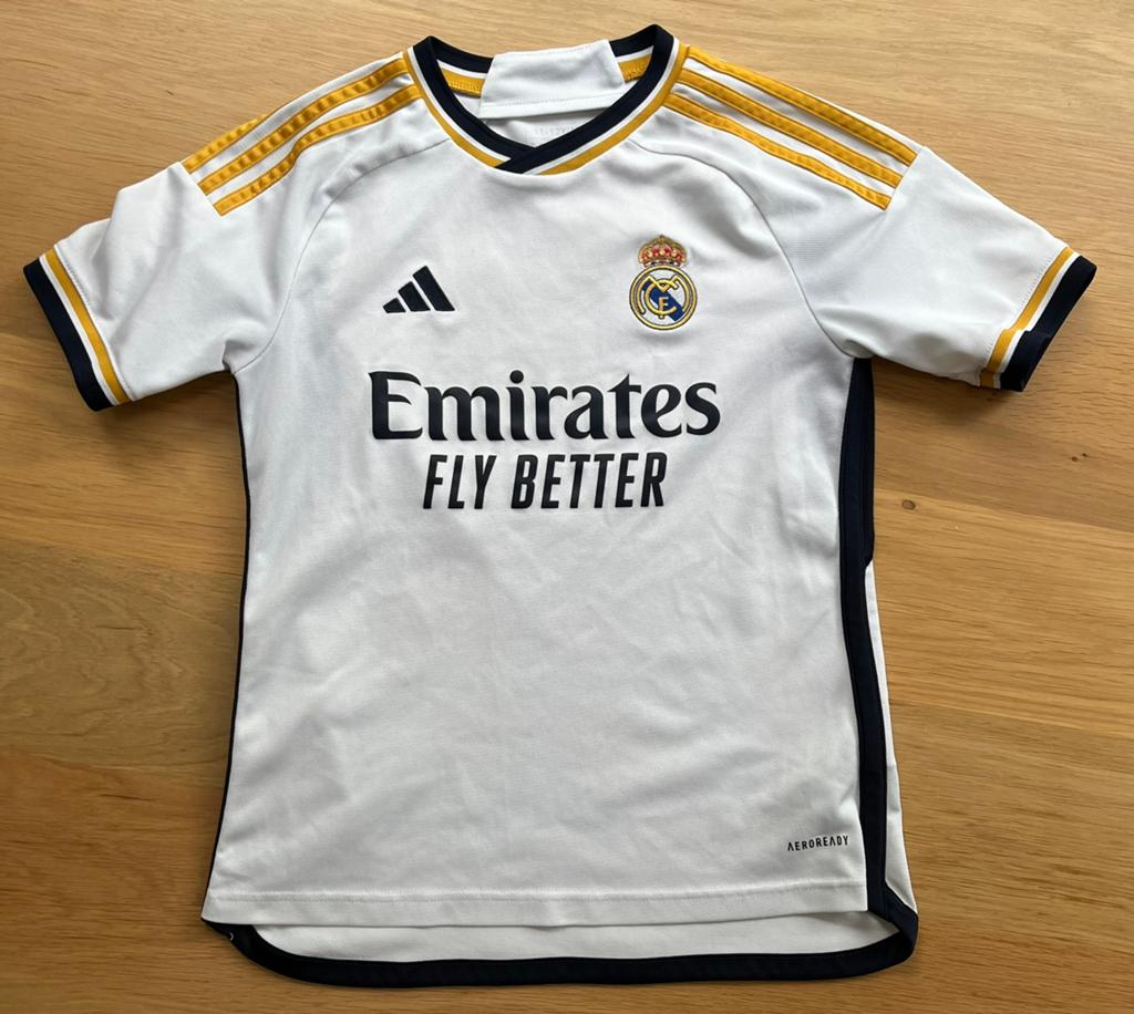 Adidas Real Madrid thuis-shirt 23/24 voor kids (maat 152), Sport en Fitness, Voetbal, Maat XS of kleiner, Ophalen of Verzenden