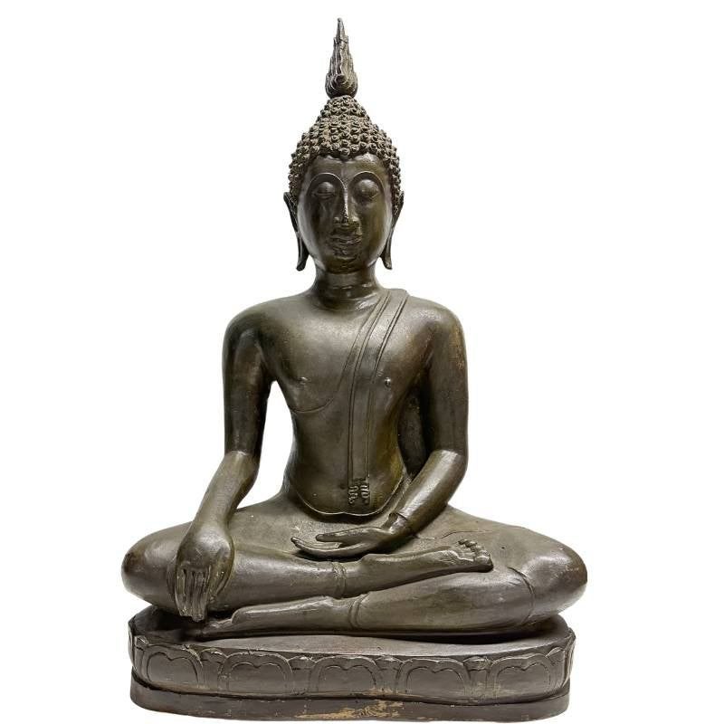 Boeddhabeeld – Sukhothai – Thais brons – 47,5 cm, Antiek en Kunst, India, Ophalen of Verzenden, Beeld, Brons