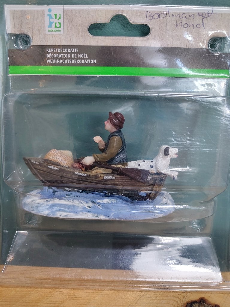Intratuin Man in boot met hond #10348552, Ophalen of Verzenden, Nieuw