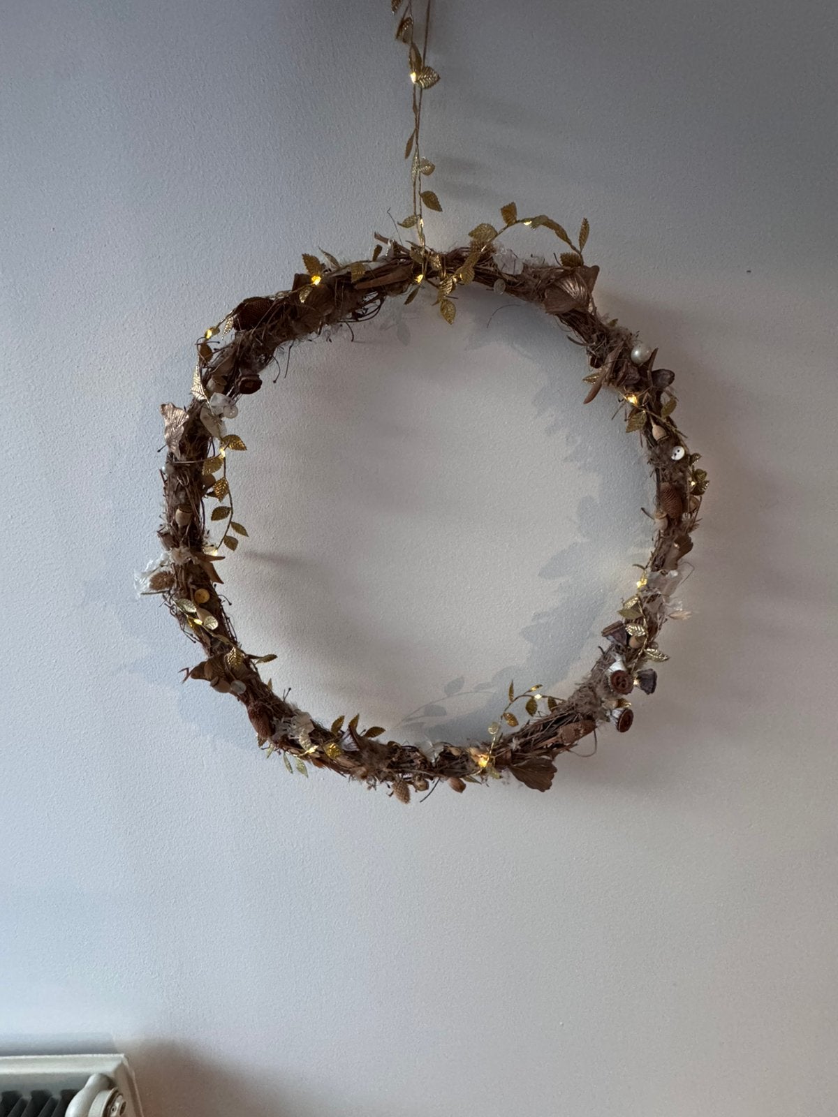 Mooie krans met verlichting, Ophalen of Verzenden, Zo goed als nieuw