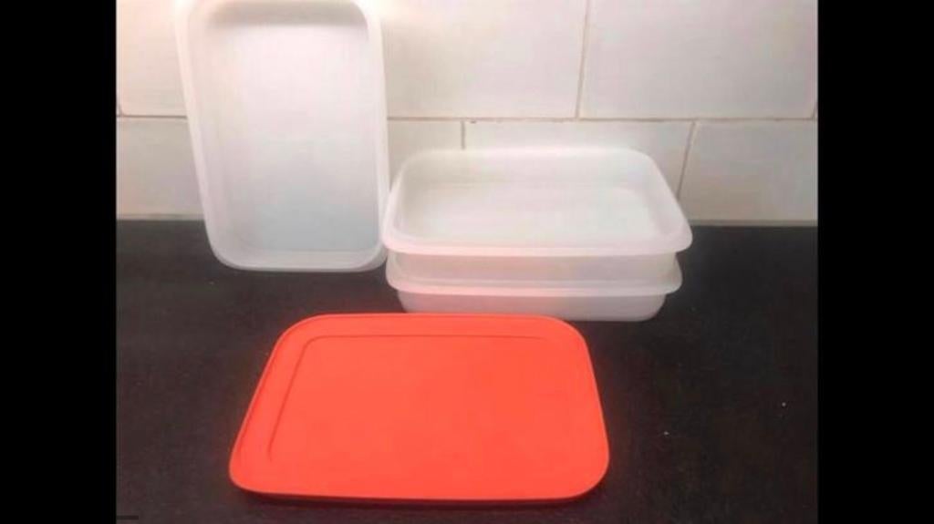 Tupperware igloo stapelschalen stapeldrie diepvries, Ophalen of Verzenden, Nieuw, Schaal