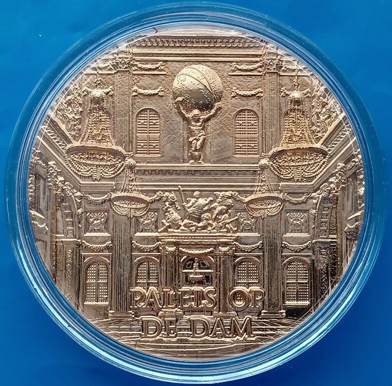 Penning Paleis op de Dam Nationaal Erfgoed 2018, Postzegels en Munten, Penningen en Medailles, Verzenden, Overige materialen