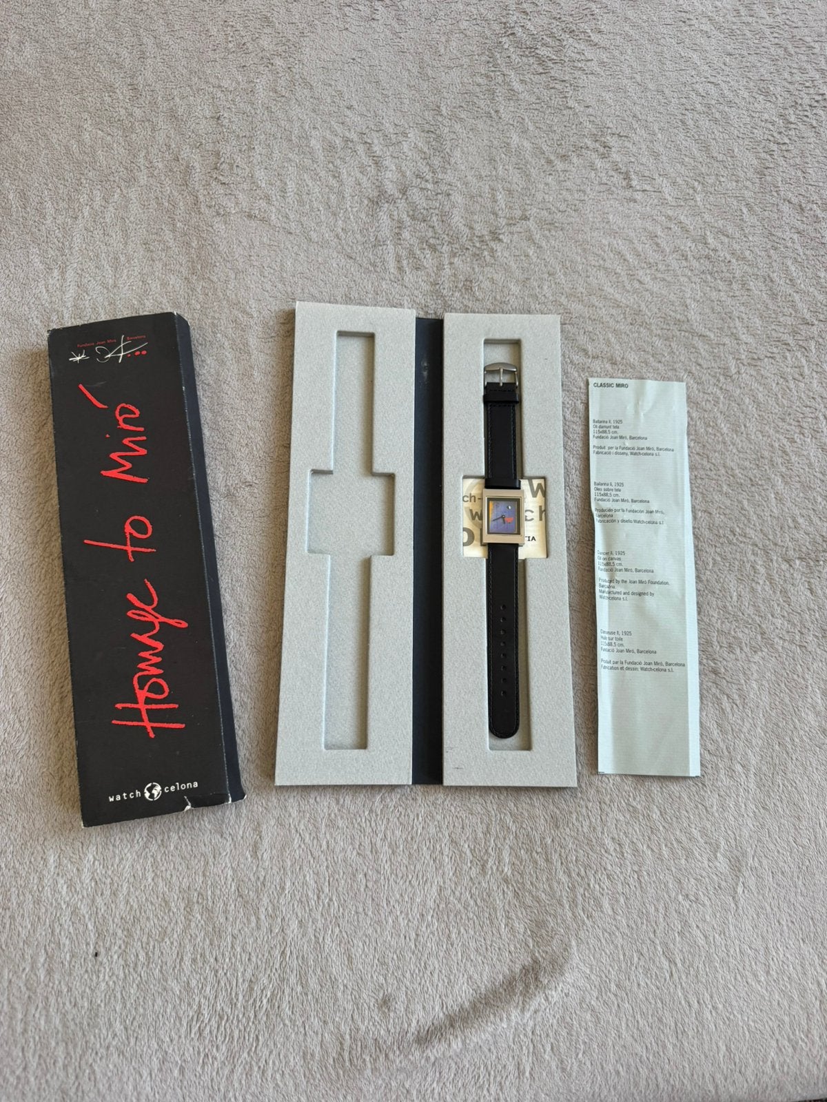 Watch-Celona Joan Miró Horloge–Fundació Joan Miró –Origineel, Ophalen