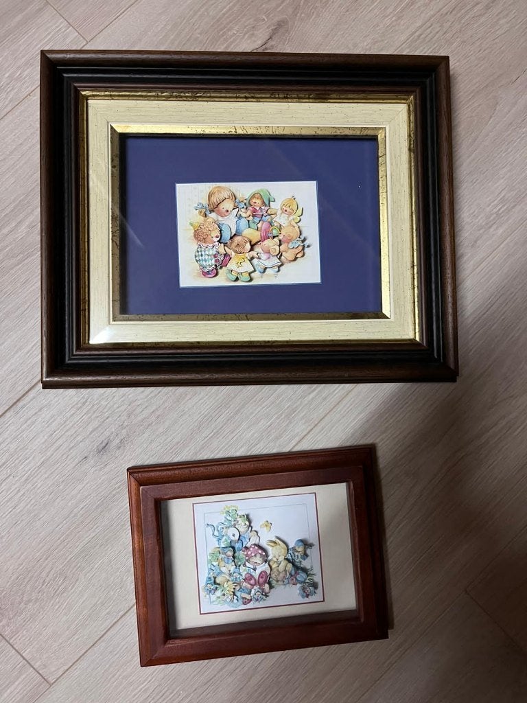 Twee 3D geknipte schilderijen in 1 koop., Ophalen of Verzenden, Zo goed als nieuw, Minder dan 50 cm, Schilderij
