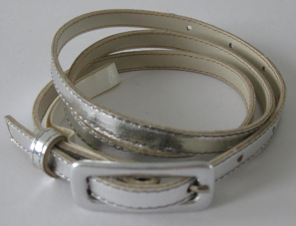 Riem / Riempje zilverkleurig met gesp 95 cm x 1 cm, Ophalen of Verzenden, Nieuw