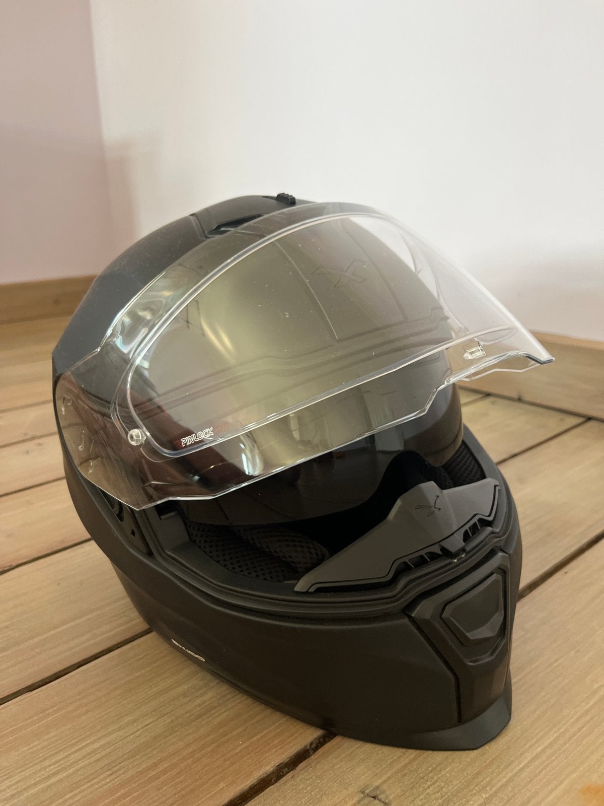 Zwarte systeemhelm met intercom - Maat M, Motoren, M, Systeemhelm, Heren, Tweedehands